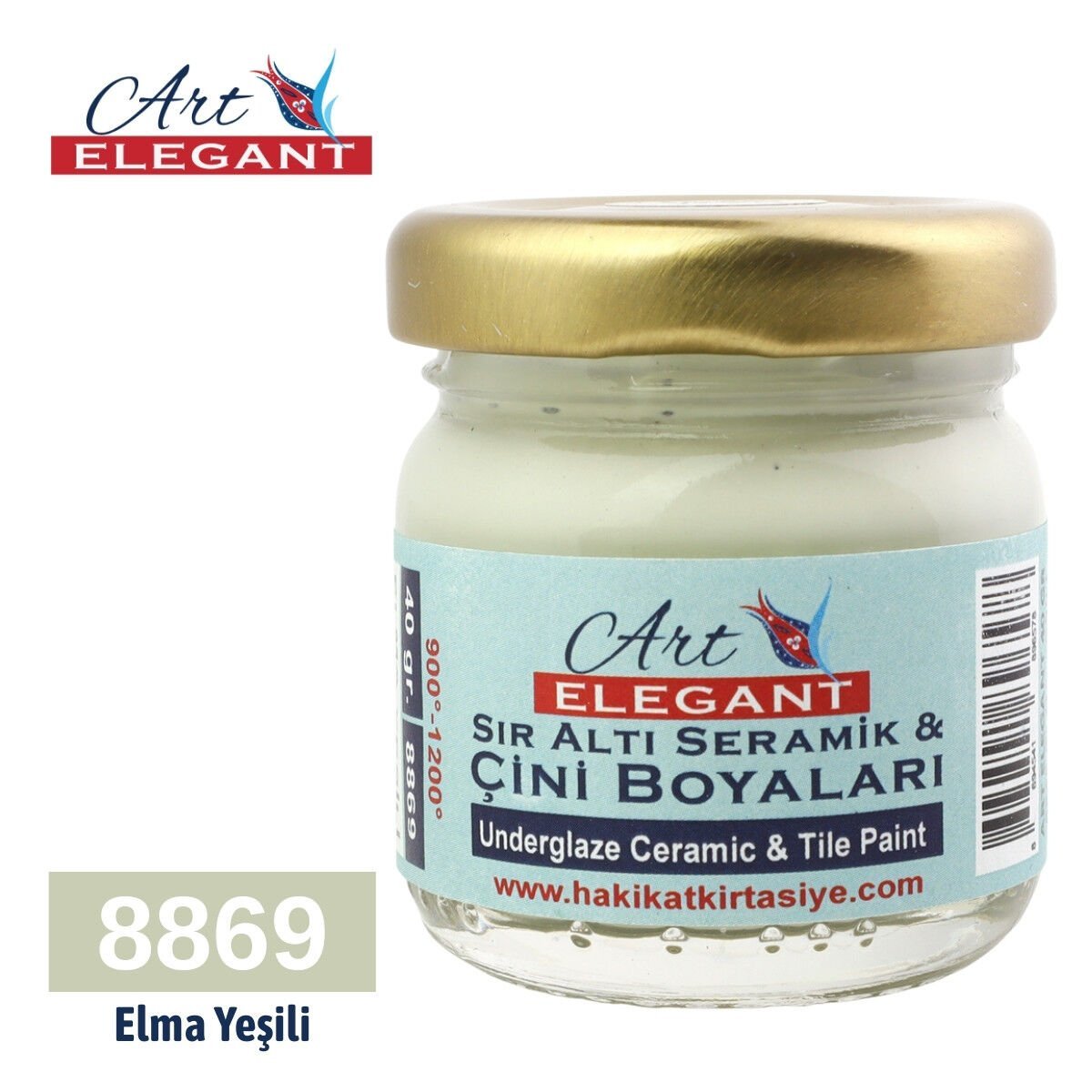 Art Elegant Seramik Ve Çini Boya 40gr 8869 Elma Yeşili