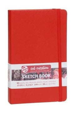 Talens Art Creation Eskiz Bloğu Sert Kapak 140gr 13x21cm Kırmızı 80yp