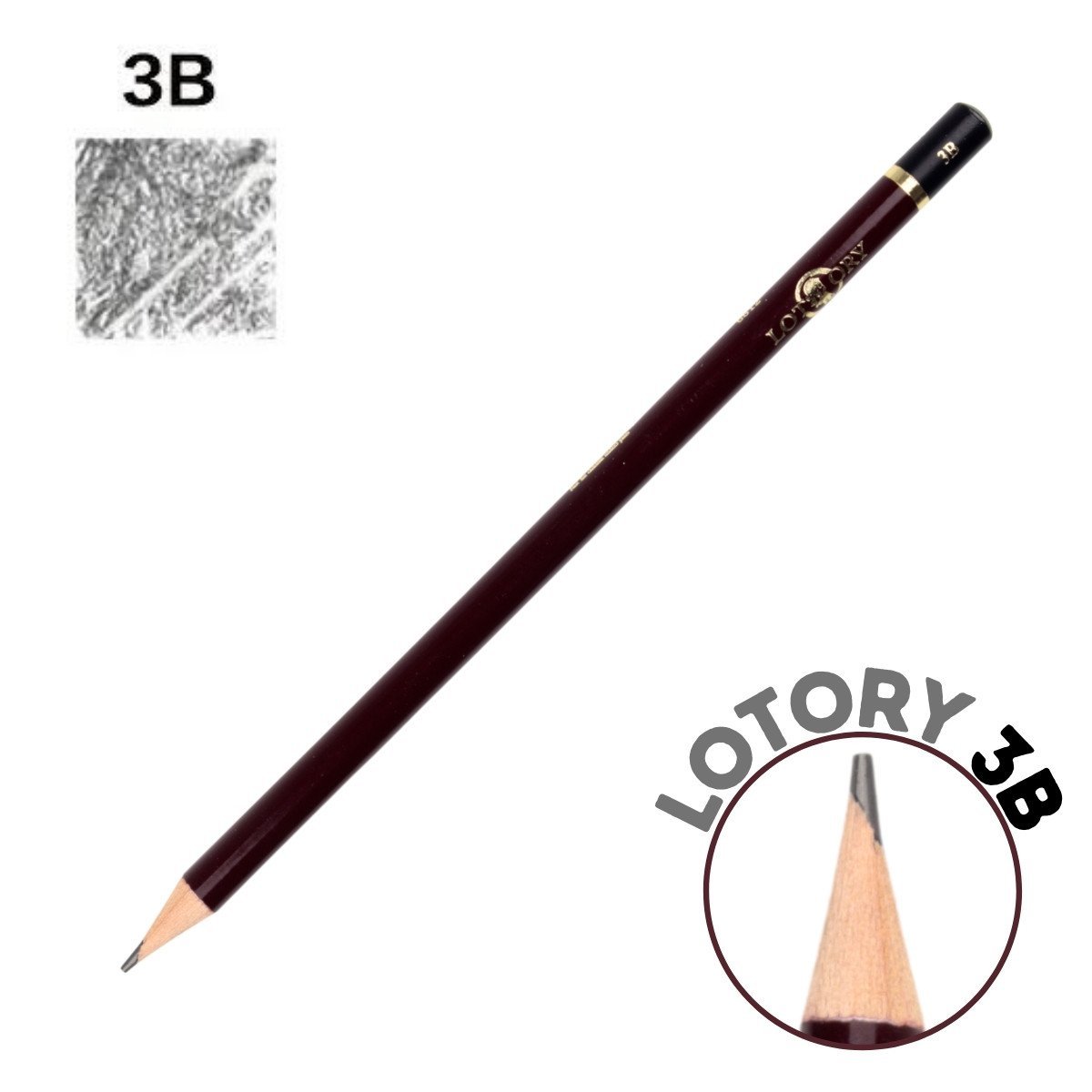 Lotory 6812 Dereceli Eskiz Çizim Kalemi 3B