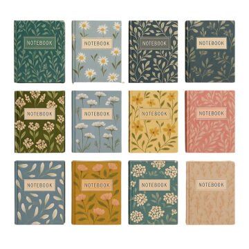 Yıldız Floral Seri İkili Defter Sert Kapak 14x20cm No: 10