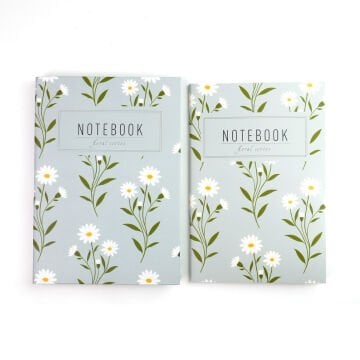 Yıldız Floral Seri İkili Defter Sert Kapak 14x20cm No: 11