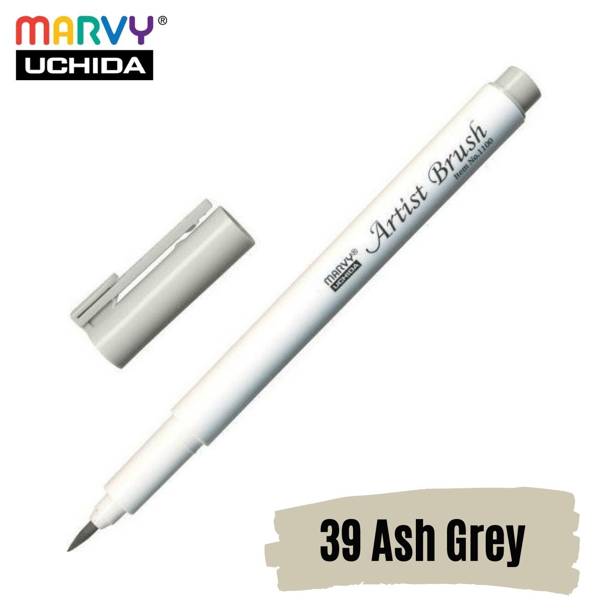 Marvy Artist Brush Pen 1100 Firça Uçlu Kalem 39 Ash Grey