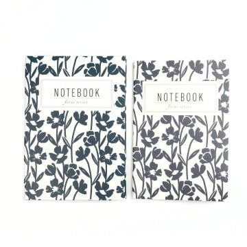 Yıldız Floral Seri İkili Defter Sert Kapak 14x20cm No: 12