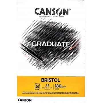 Canson Graduate Bristol Çizim Defteri A5 180gr 20yp