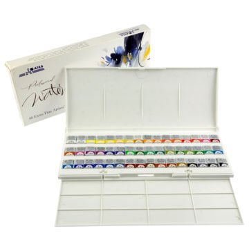 Afra Artists Water Colours Sulu Boya Yarım Tablet Seti 48li