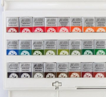 Afra Artists Water Colours Sulu Boya Yarım Tablet Seti 48li