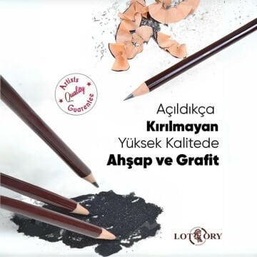 Lotory 6812 Dereceli Eskiz Çizim Kalemi 6B