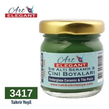 Art Elegant Seramik ve Çini Boya 40gr 3417 Tahrir Yeşil