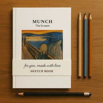 Yıldız Portrait Seri İkili Defter Sert Kapak 14x20cm Munch