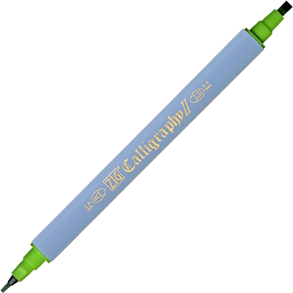 Zig Kaligrafi Kalemi Çift Uçlu 2mm + 3.5mm Tc-3100 041 Light Green