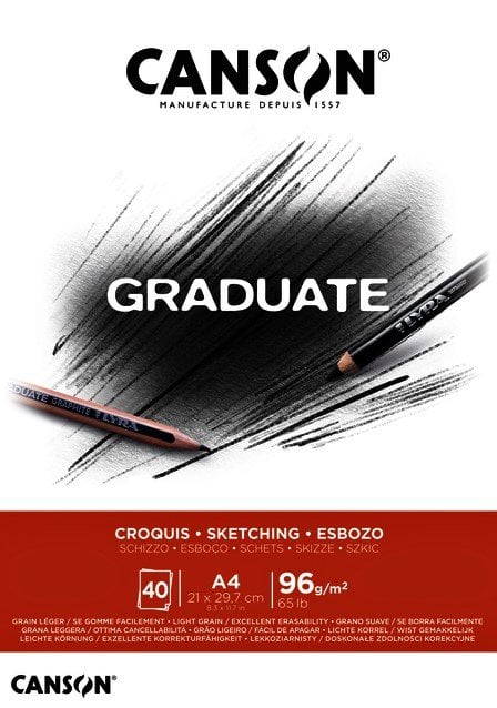 Canson Graduate Eskiz Çizim Defter A4 96gr 40yp