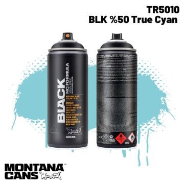 Montana Black Sprey Boya 400ml BLK TR5010 %50 True Cyan