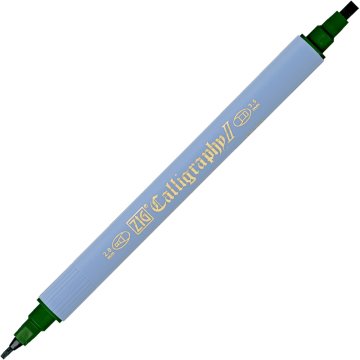 Zig Kaligrafi Kalemi Çift Uçlu 2mm + 3.5mm Tc-3100 040 Green