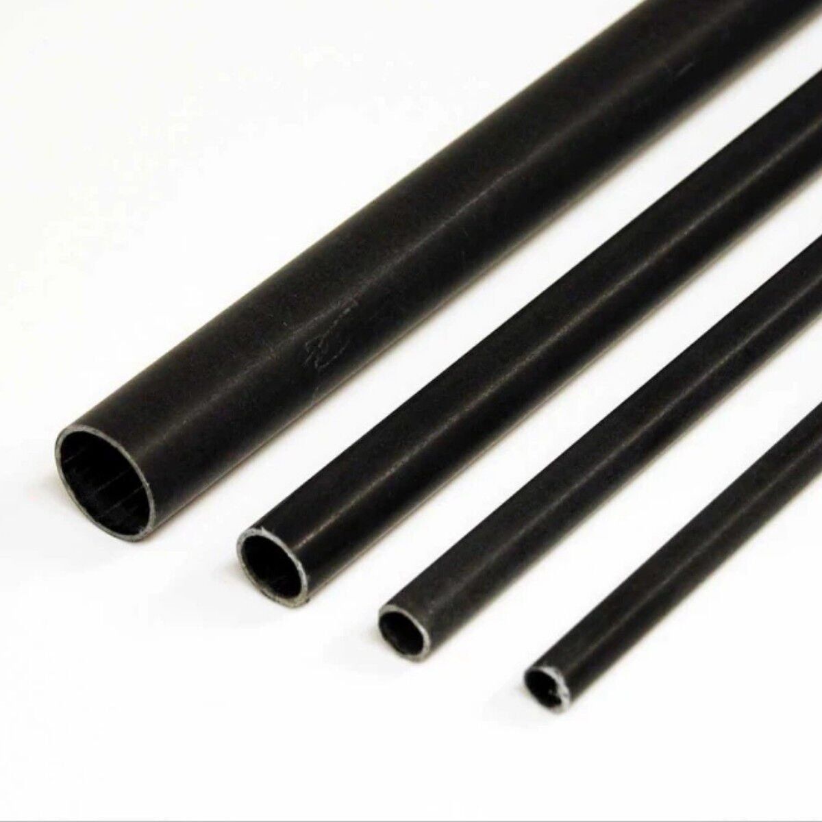 Art Elegant Plastik Yuvarlak Boru İçi Boş 100cm 8mm Siyah