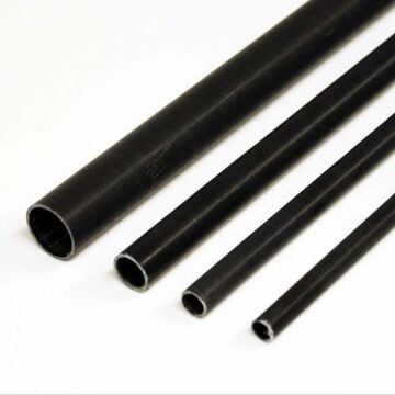 Art Elegant Plastik Yuvarlak Boru İçi Boş 100cm 8mm Siyah