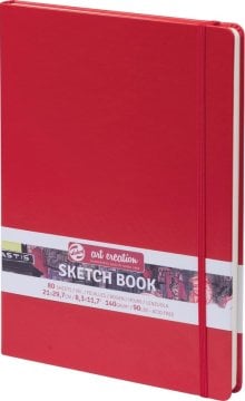 Talens Art Creation Eskiz Bloğu Sert Kapak A4 140gr 21x29,7cm Kırmızı 80yp