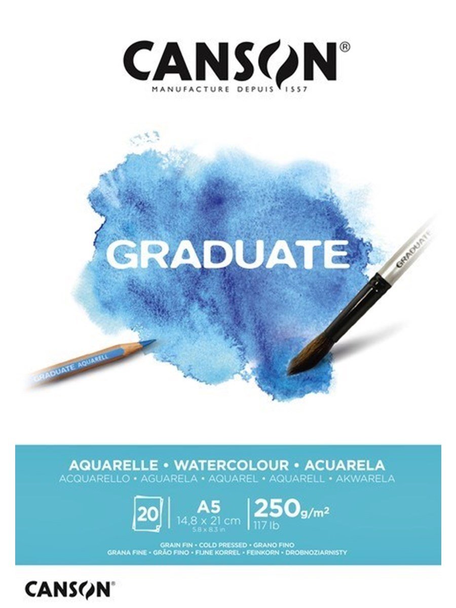 Canson Graduate Suluboya Defteri A5 250gr 20 Yaprak