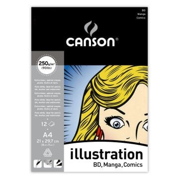 Canson Illustration BD Manga Comics 250gr A4 12yp