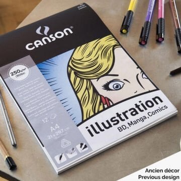 Canson Illustration BD Manga Comics 250gr A4 12yp