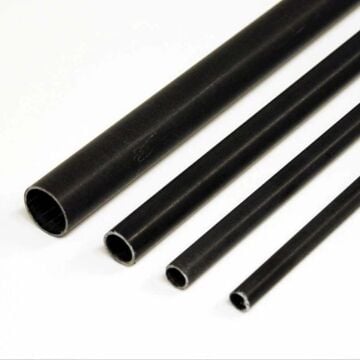 Art Elegant Plastik Yuvarlak Boru İçi Boş 100cm 6mm Siyah