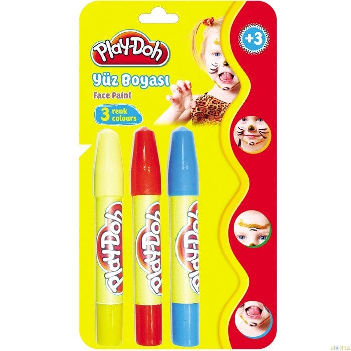 Play Doh Yüz Boyası 3'lü