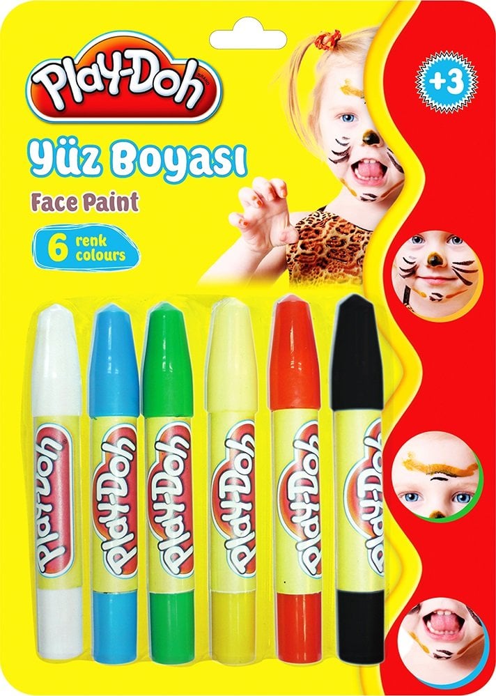 Play Doh Yüz Boyası 6'lı
