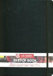 Talens Art Creation Eskiz Bloğu Sert Kapak A4 140gr 21x29,7cm Siyah 80yp