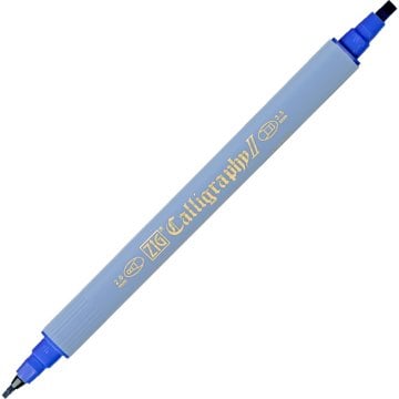 Zig Kaligrafi Kalemi Çift Uçlu 2mm + 3.5mm Tc-3100 030 Blue