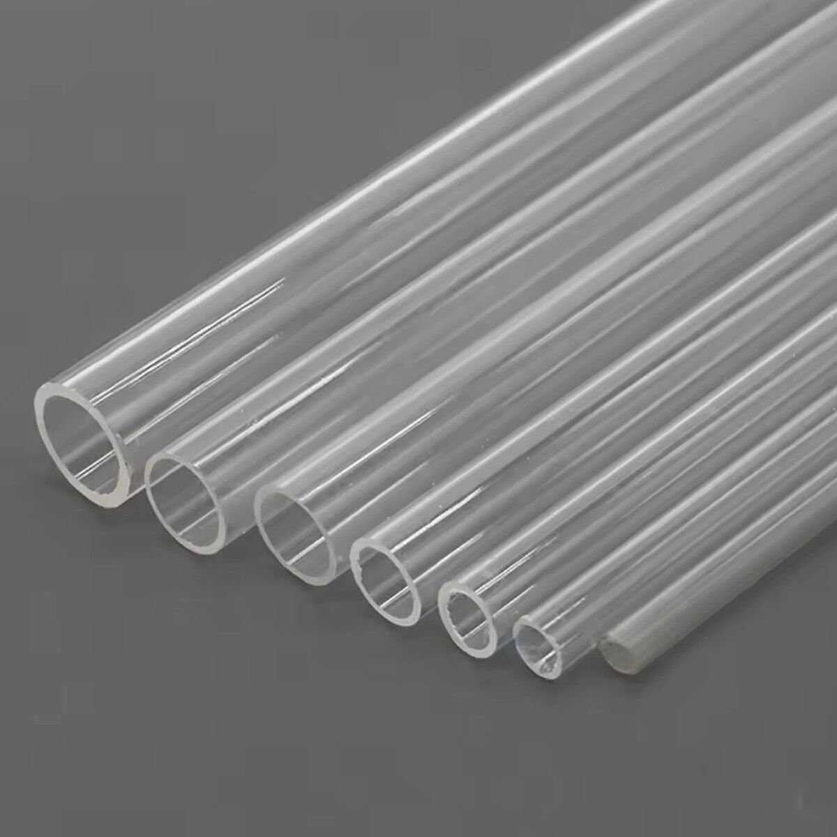 Art Elegant Plastik Yuvarlak Boru İçi Boş 100cm 10mm Şeffaf