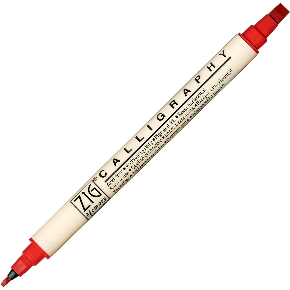 Zig Kaligrafi Kalemi Metalik Ms-3400 020 Pure Red