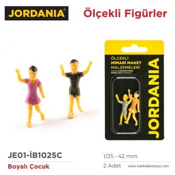 Jordania Maket Boyalı İnsan Figürü Çoçuk 1/25 42mm 2li