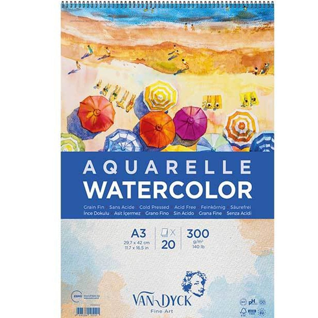 Van Dyck Aquarelle Sulu Boya Defteri A3 300gr 20yp