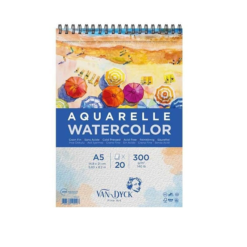 Van Dyck Aquarelle Suluboya Defteri A5 300gr 20 Yaprak