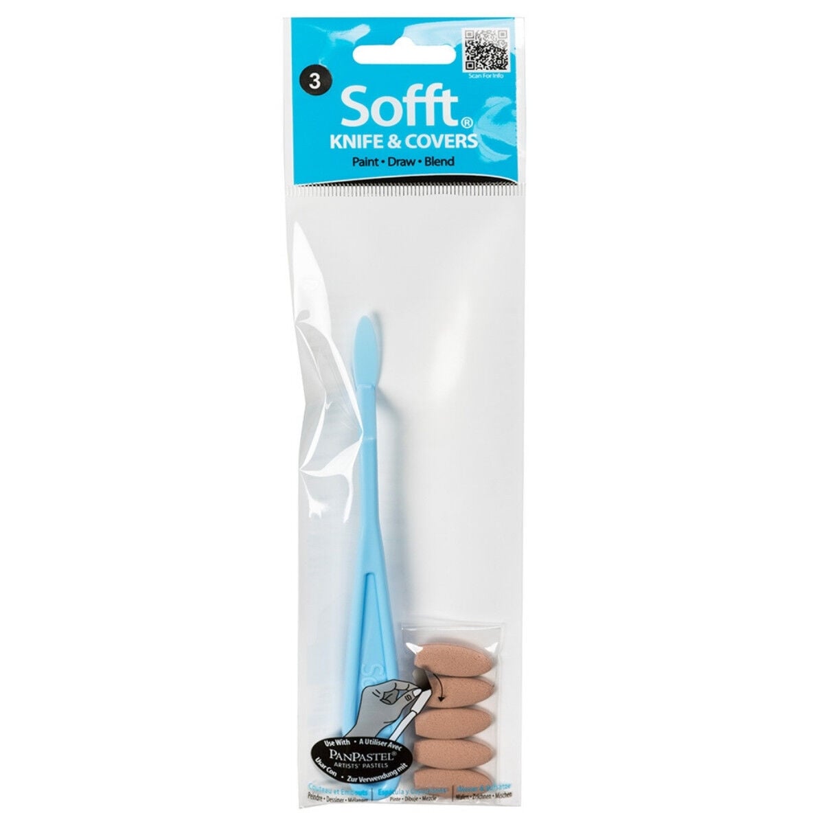 Pan Pastel Sofft Plastik Spatula Seti 3 Oval