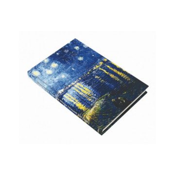 Deffter Sert Kapaklı 14x20cm 96 Sayfa Çizgili Art Of Word - Van Gogh Starry Night