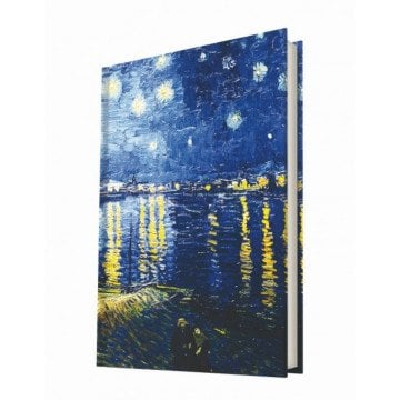 Deffter Sert Kapaklı 14x20cm 96 Sayfa Çizgili Art Of Word - Van Gogh Starry Night