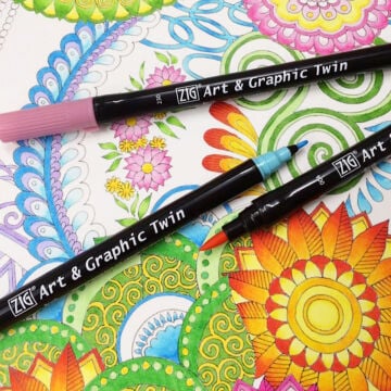 Zig Art&Graphic Twin Tut-80 Çift Uçlu Keçe Grafik Kalem Seti 80li