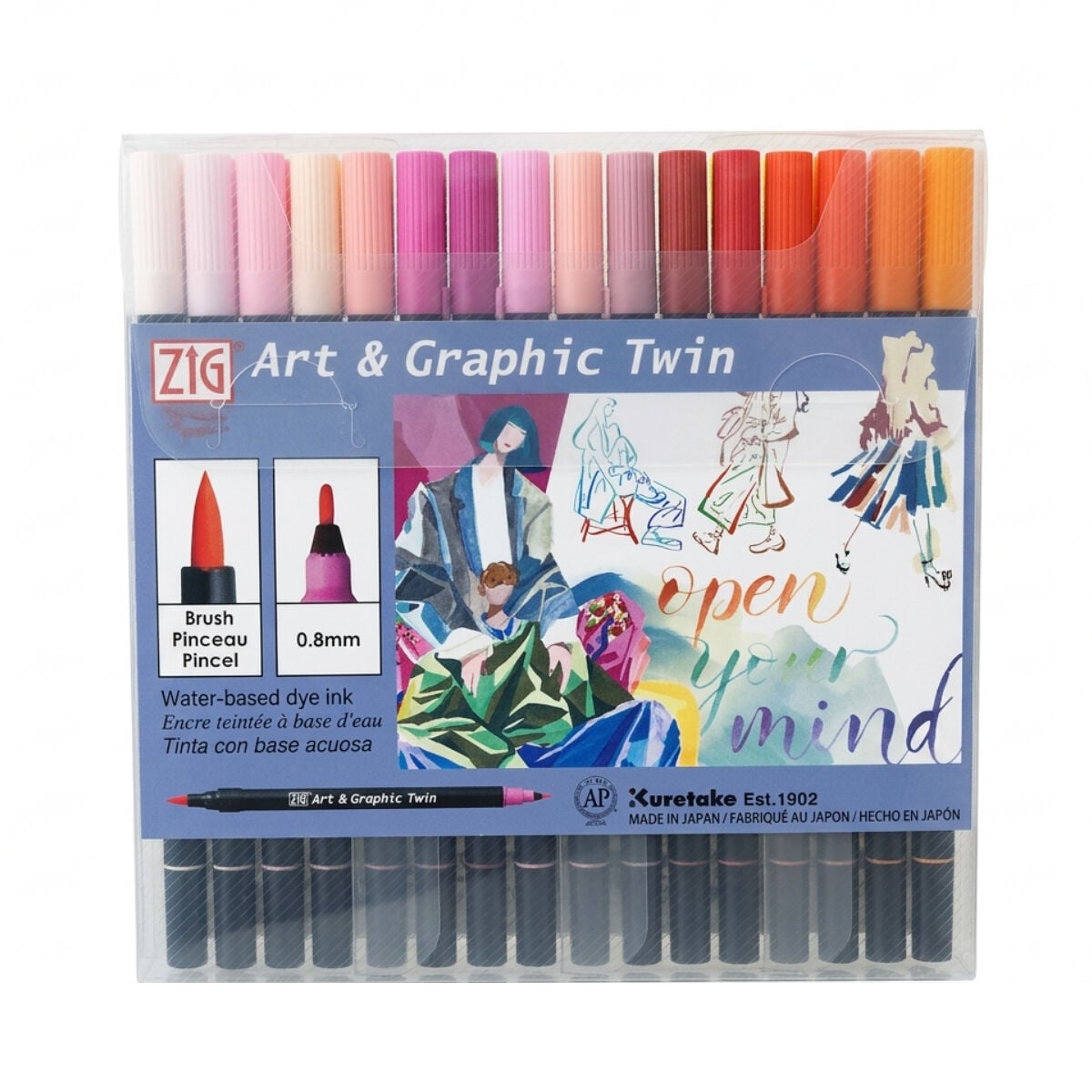Zig Art&Graphic Twin Tut-80 Çift Uçlu Keçe Grafik Kalem Seti 80li