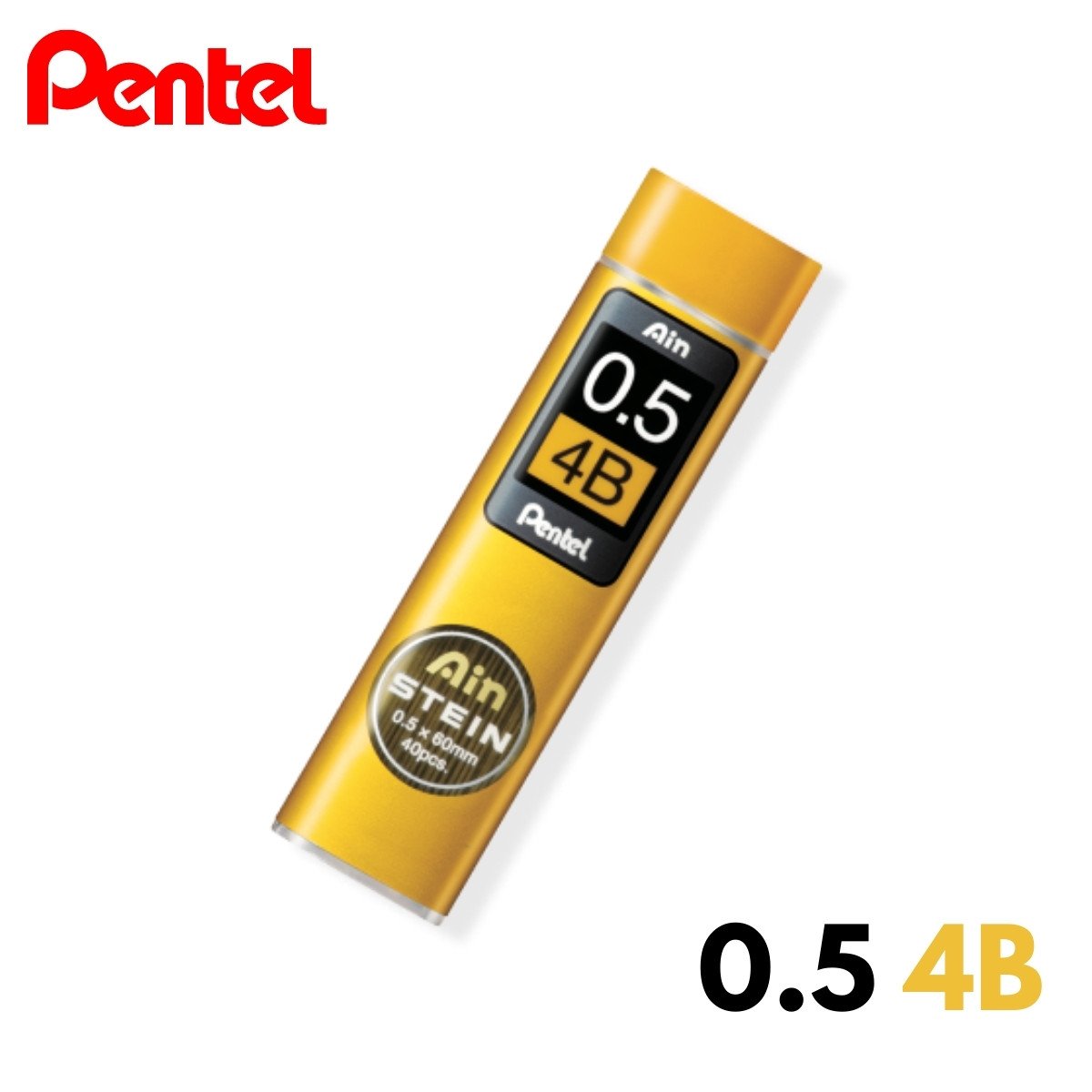 Pentel Ain Stein Kalem Ucu Hi-Polymer 0,5mm 4B 40 Adetlik Tüp