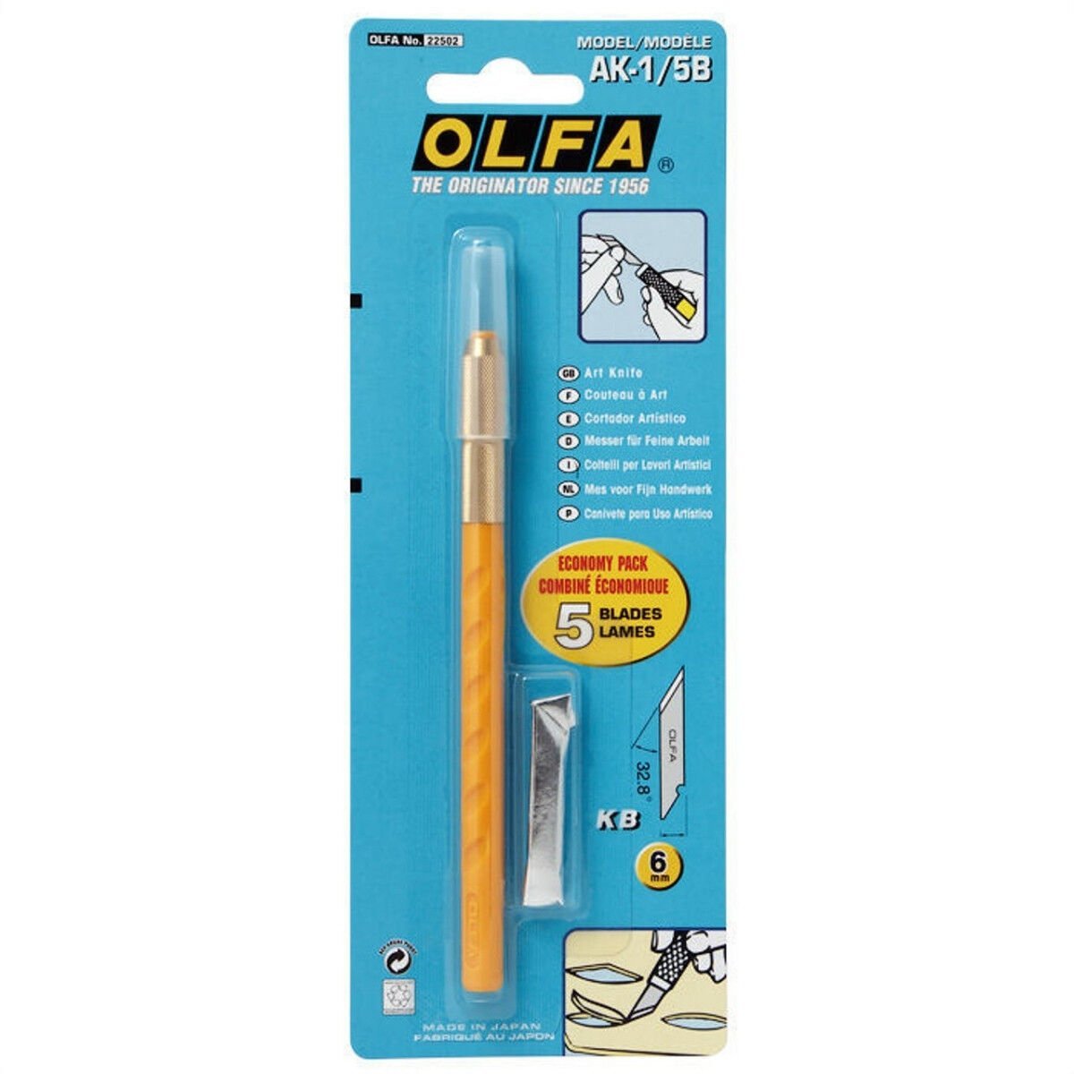 Olfa Kretuar Bıçağı AK-1/5B 5 Yedekli