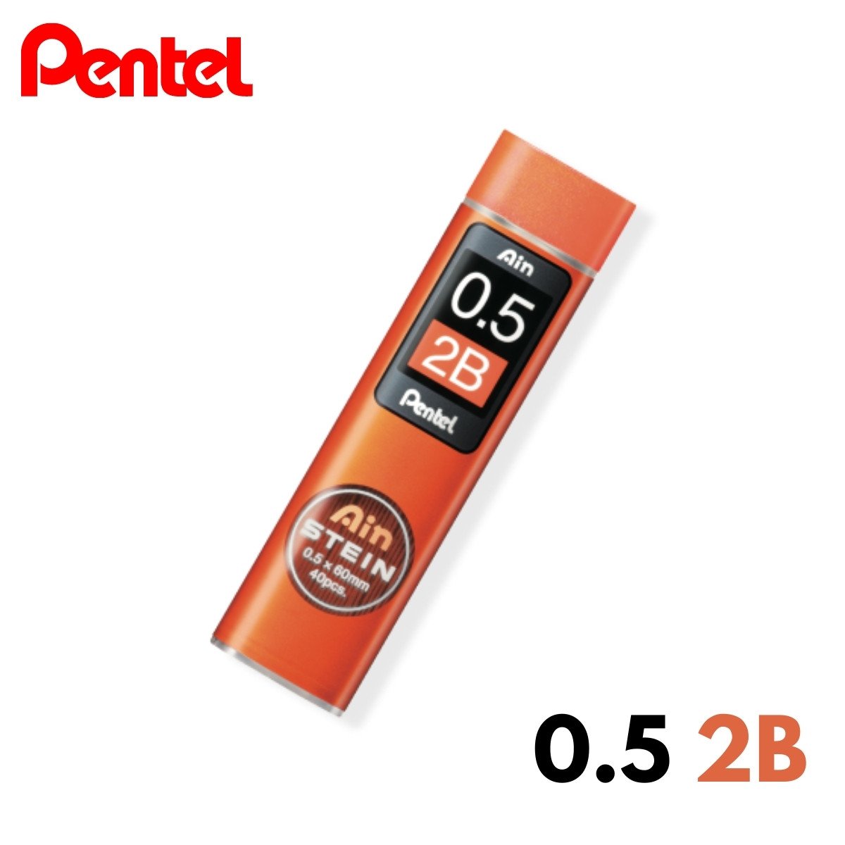 Pentel Ain Stein Kalem Ucu Hi-Polymer 0,5mm 2B 40 Adetlik Tüp