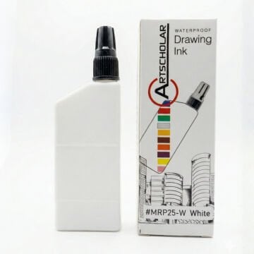 Artscholar Waterproof Çini Mürekkebi 25ml Beyaz