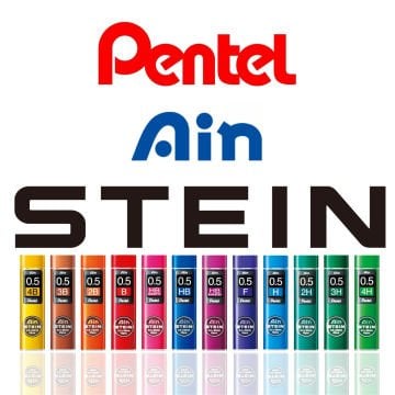 Pentel Ain Stein Kalem Ucu Hi-Polymer 0,5mm HB 40 Adetlik Tüp