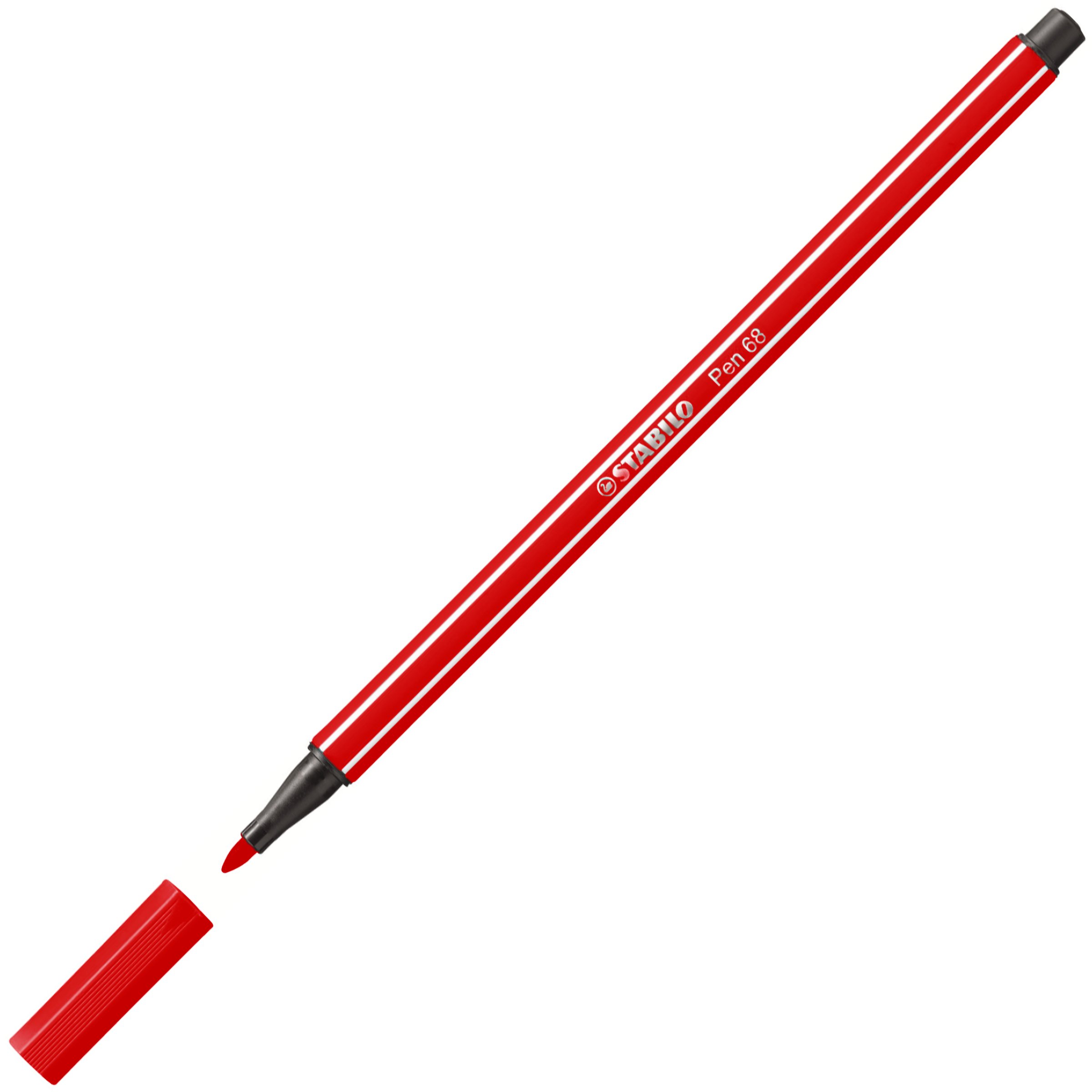 Stabilo Pen 68 Kalın Uçlu Keçeli Kalem 48 Kızıl