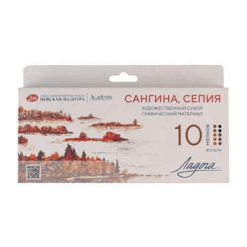 St. Petersburg Ladoga Soft Grafik Çizim Tebeşir Sanguine ve Sepia 10lu