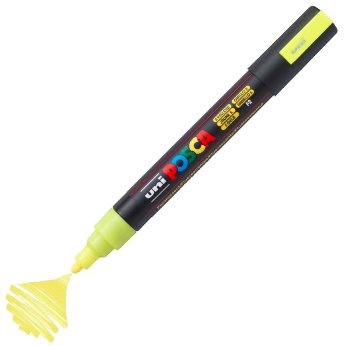 Uni Posca Su Bazlı Marker PC-5M 1.8-2.5mm F2 Fluorescent Yellow