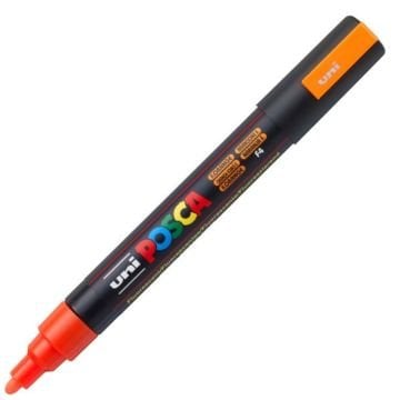 Uni Posca Su Bazlı Marker PC-5M 1.8-2.5mm F4 Fluorescent Orange