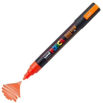 Uni Posca Su Bazlı Marker PC-5M 1.8-2.5mm F4 Fluorescent Orange