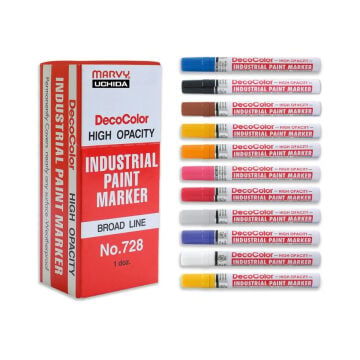 Marvy Decocolor 728 İndustrial Paint Marker White