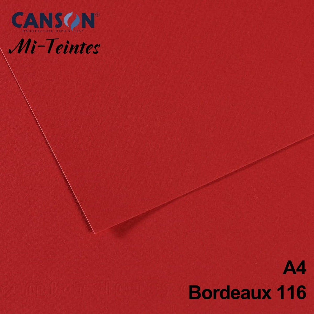 Mi-Teintes 160gr A4 116 Bordeaux 3lü